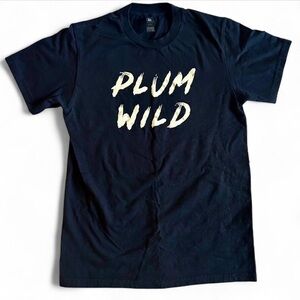 NWOT Black Short Sleeve Cotton Tee Size SM Unisex Lil Bubby Child Plum Wild